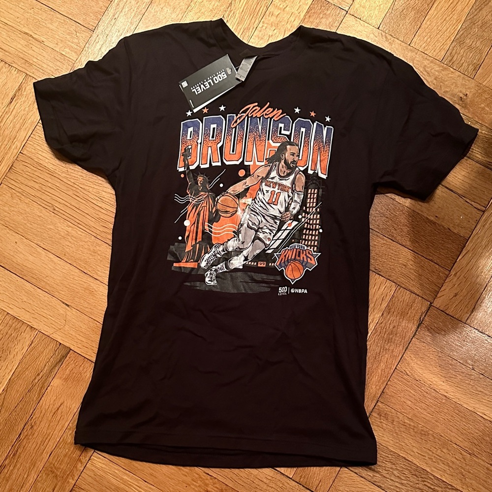 NWT Jalen Brunson Knicks Black Graphic NBA T-Shirt